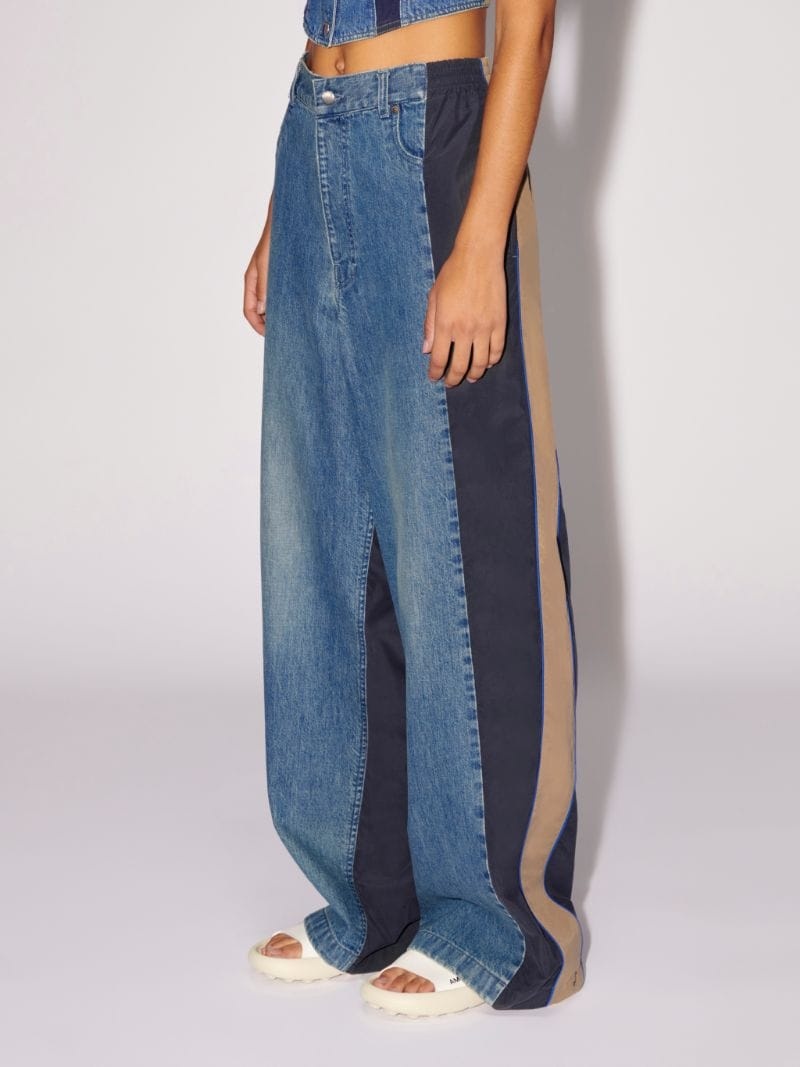 Denim Nylon Pants - 7