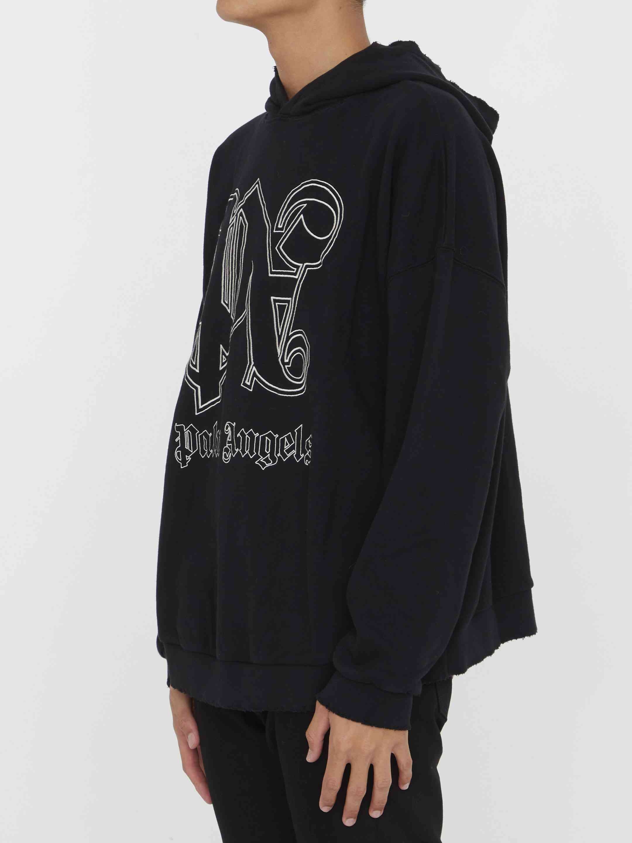 Palm Angels Men Monogram Hoodie - 2