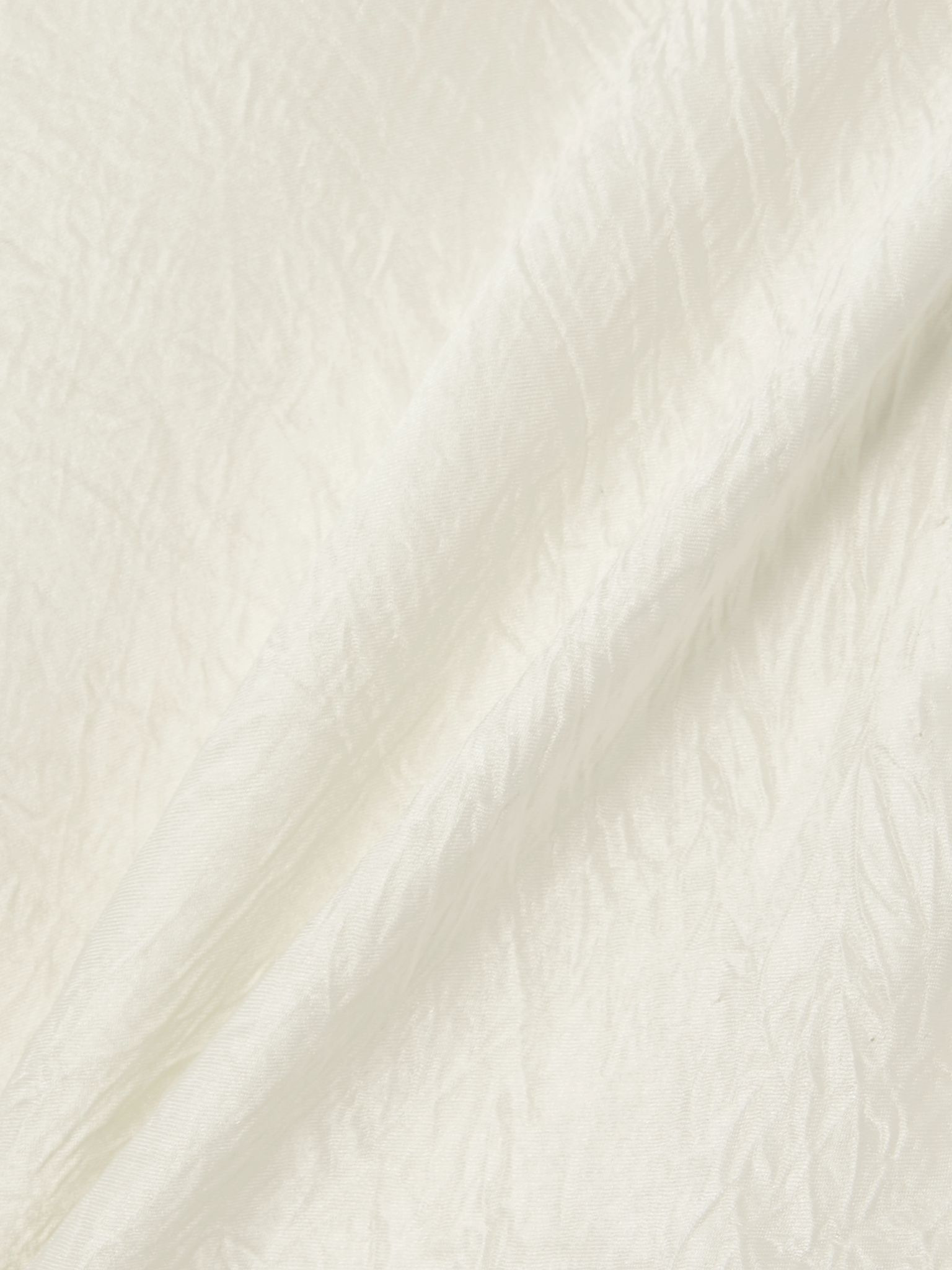 Asymmetric gathered crinkled-satin blouse White - 4
