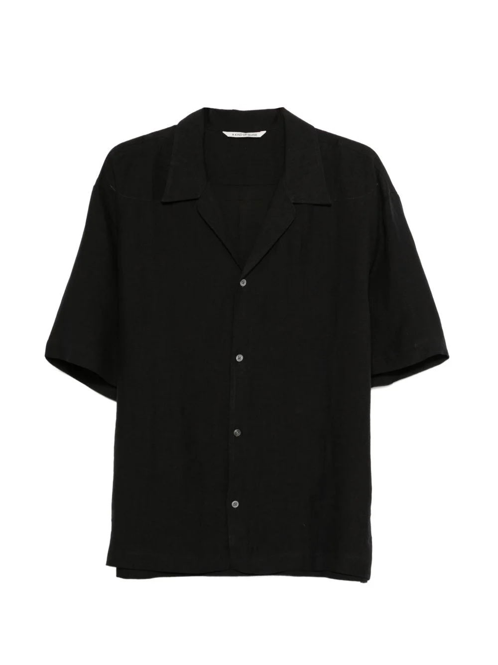 short-sleeve linen shirt - 1