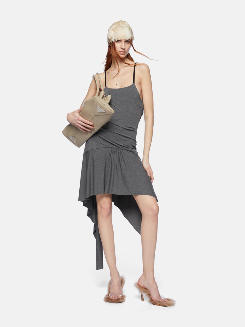 THE ATTICO DARK GREY MELANGE MINI DRESS outlook