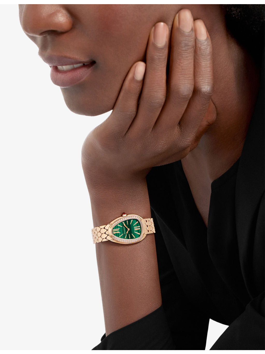 Serpenti Seduttori 18ct Rose Gold, 0.38ct Diamonds And 0.108ct Rubellite Quartz Watch - 2