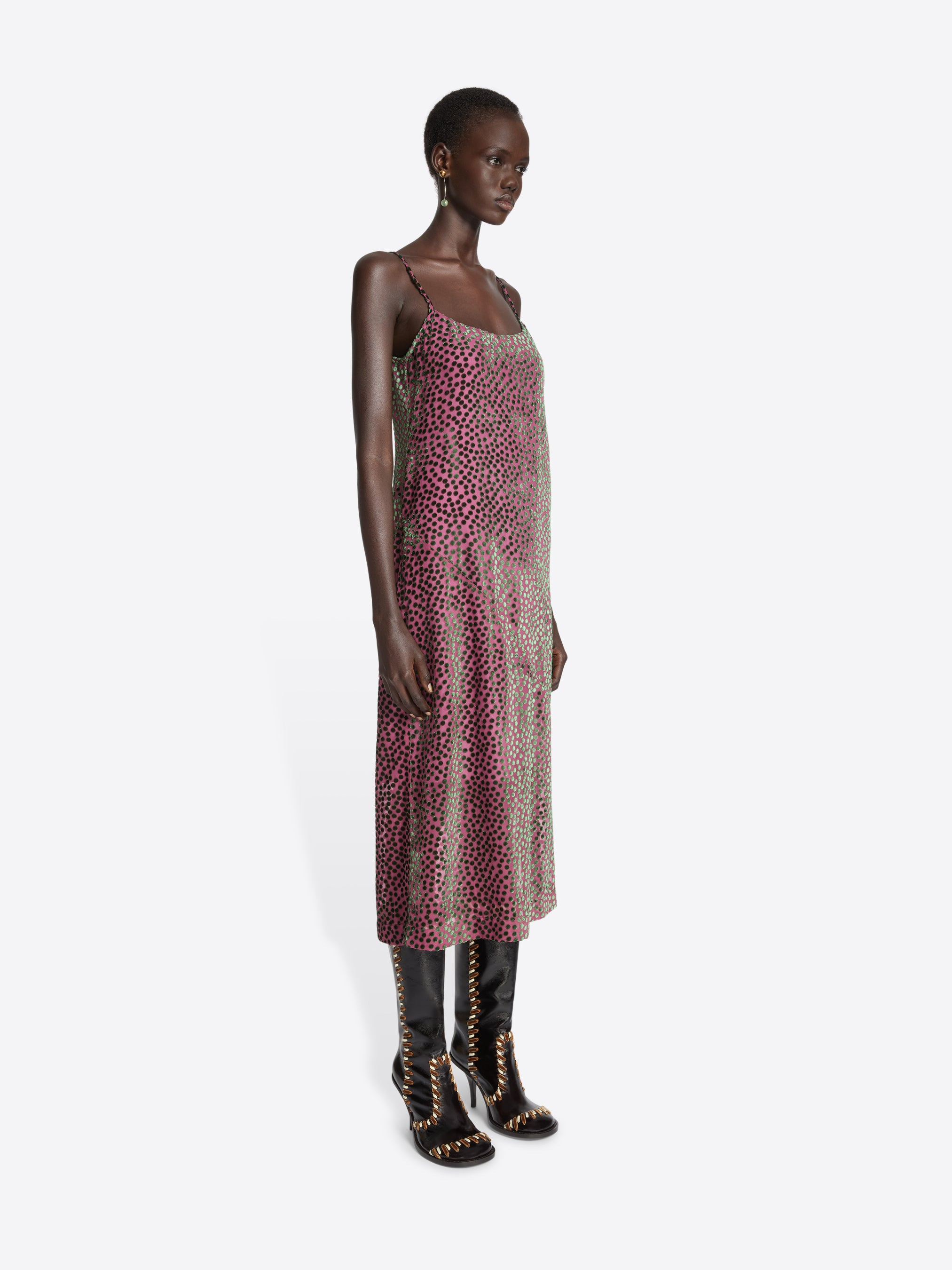 DEVORÉ SLIP DRESS - 3
