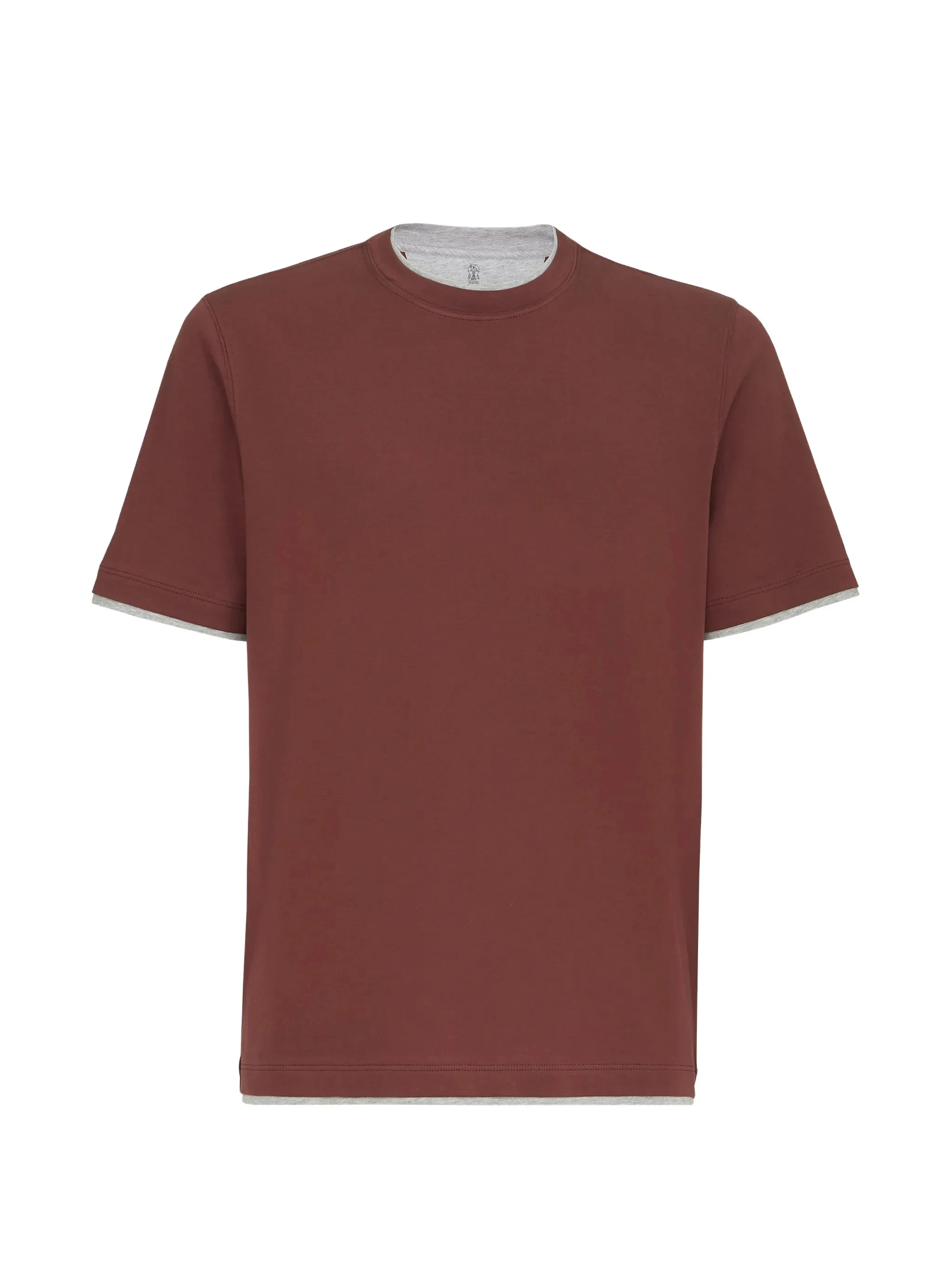 Brunello Cucinelli Cotton Jersey Crew-neck T-shirt With Faux-layering - 1