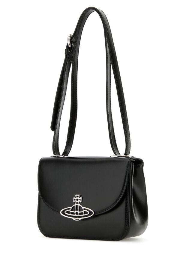 Vivienne Westwood Woman Black Leather Linda Crossbody Bag - 2