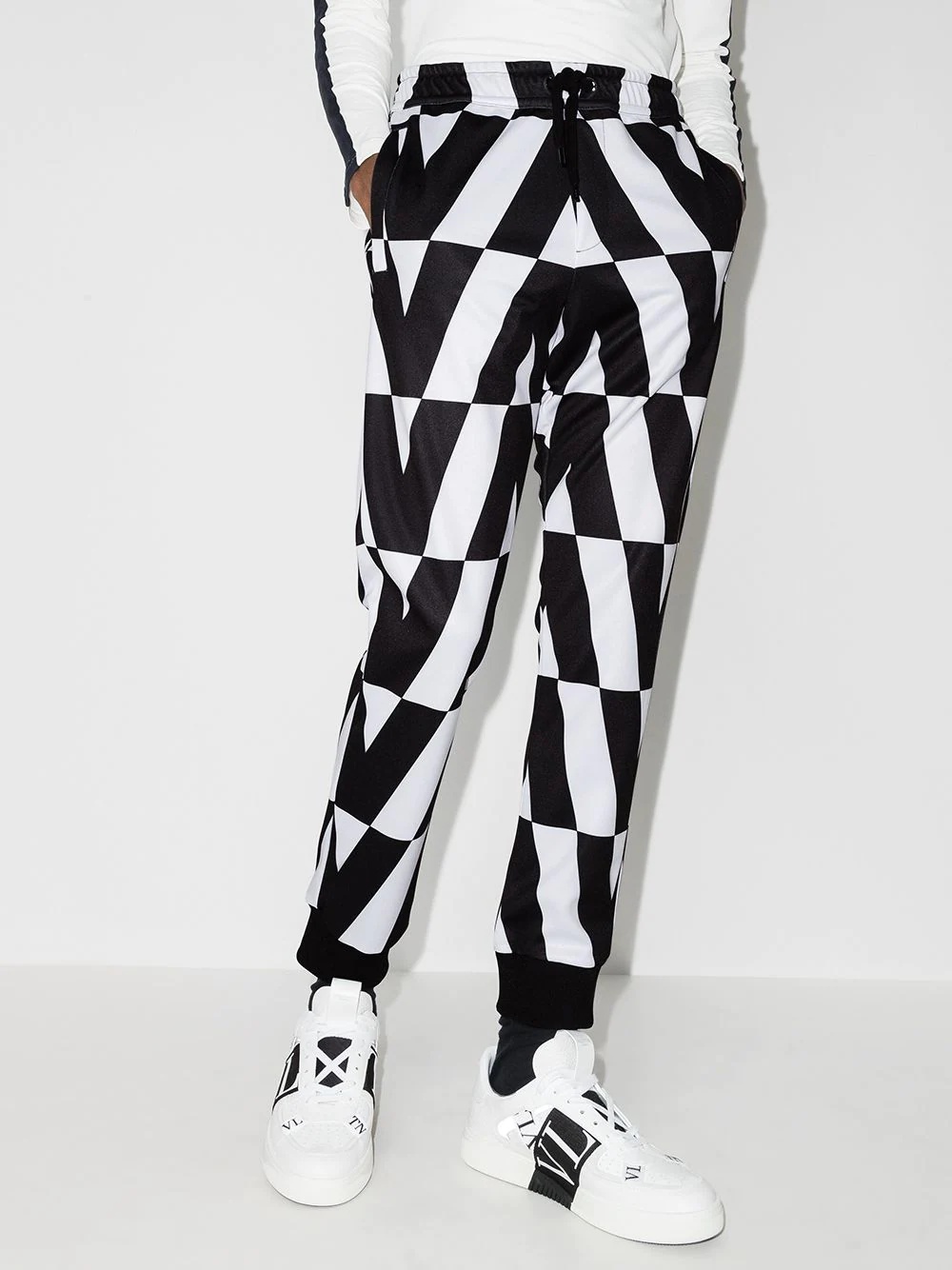 Optical tapered track pants - 2