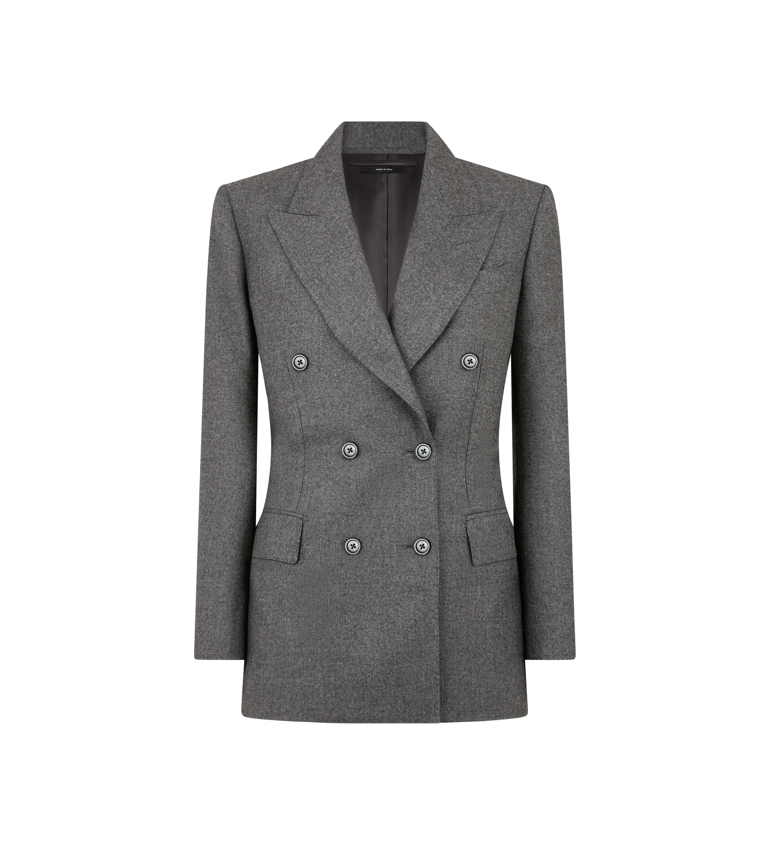 CASHMERE FLANNEL "WALLIS" DOUBLE BREASTED JACKET - 1
