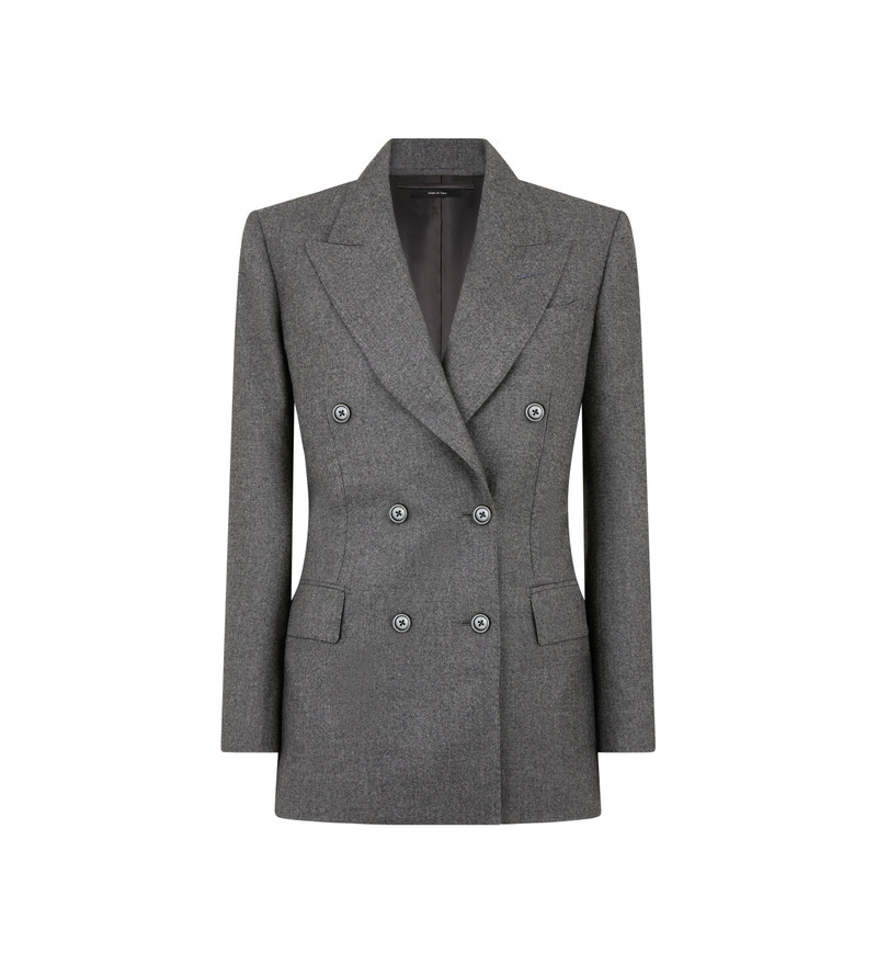 CASHMERE FLANNEL "WALLIS" DOUBLE BREASTED JACKET 1