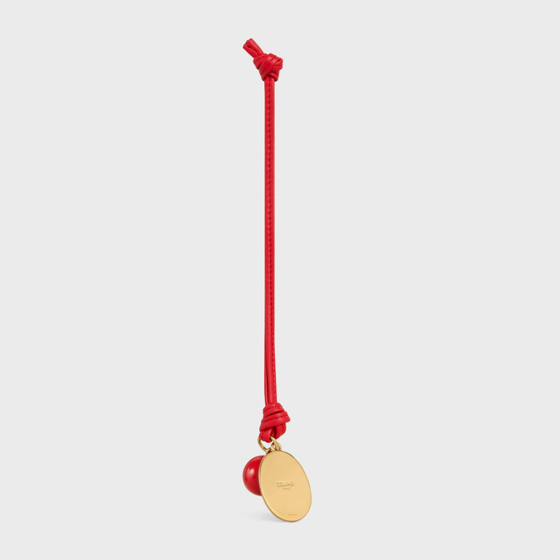 MAISON CELINE MEDALLION CHARM IN SMOOTH LAMBSKIN AND METAL 3