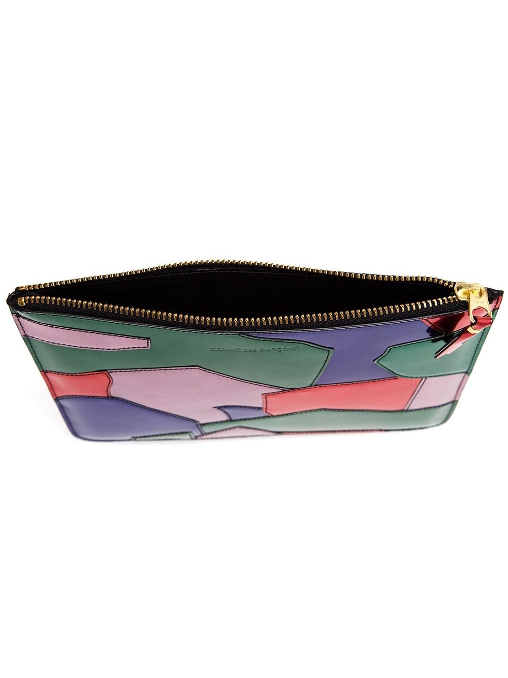 Patchwork patent leather pouch - 1