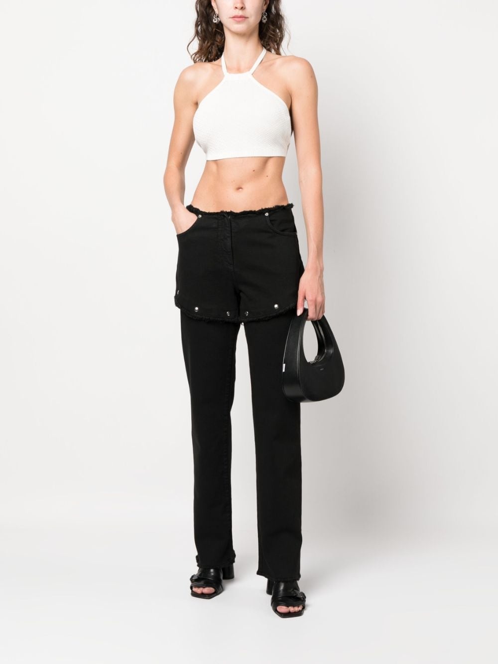 Snap Off frayed straight-leg jeans - 2