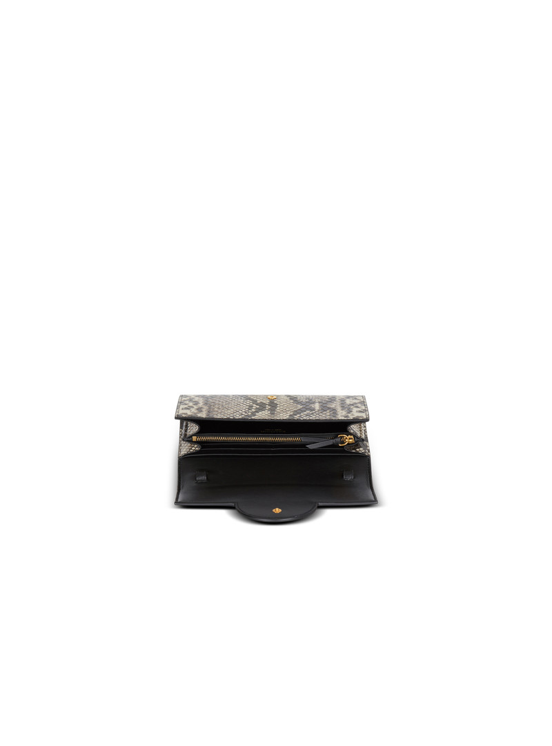 Balmain B-Buzz snakeskin-effect leather wallet outlook