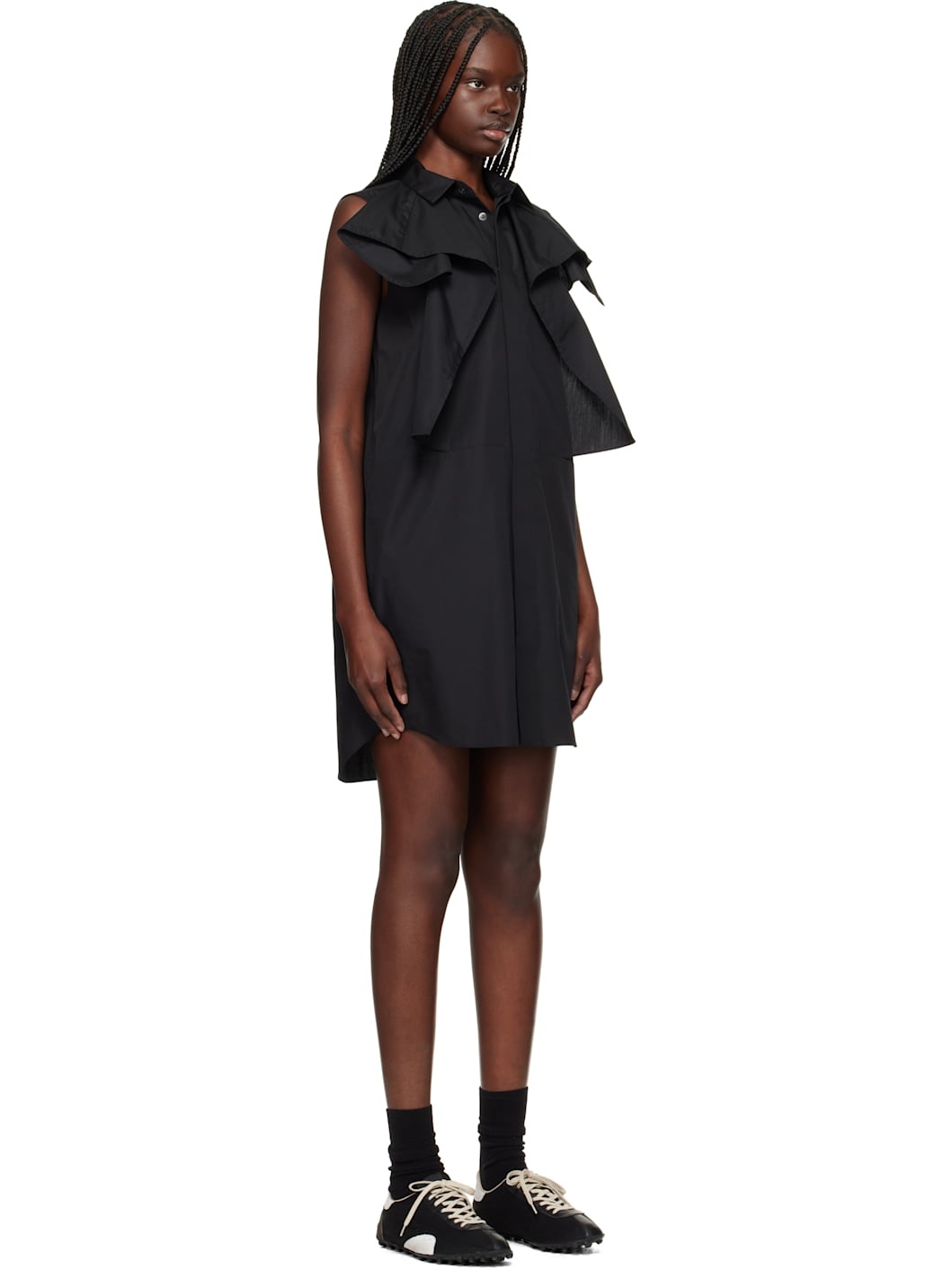 Black Poplin Minidress - 2