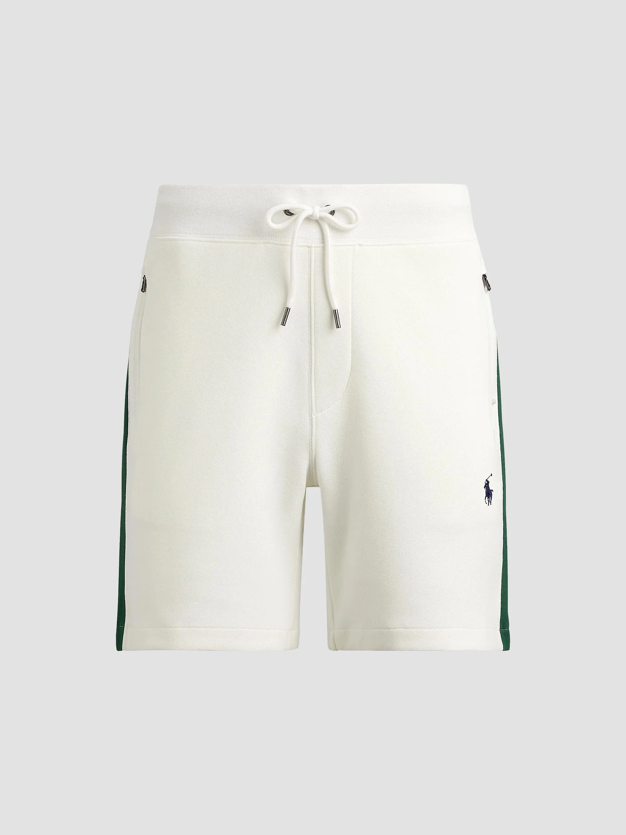 Men's Terry Drawstring Shorts - White - 1