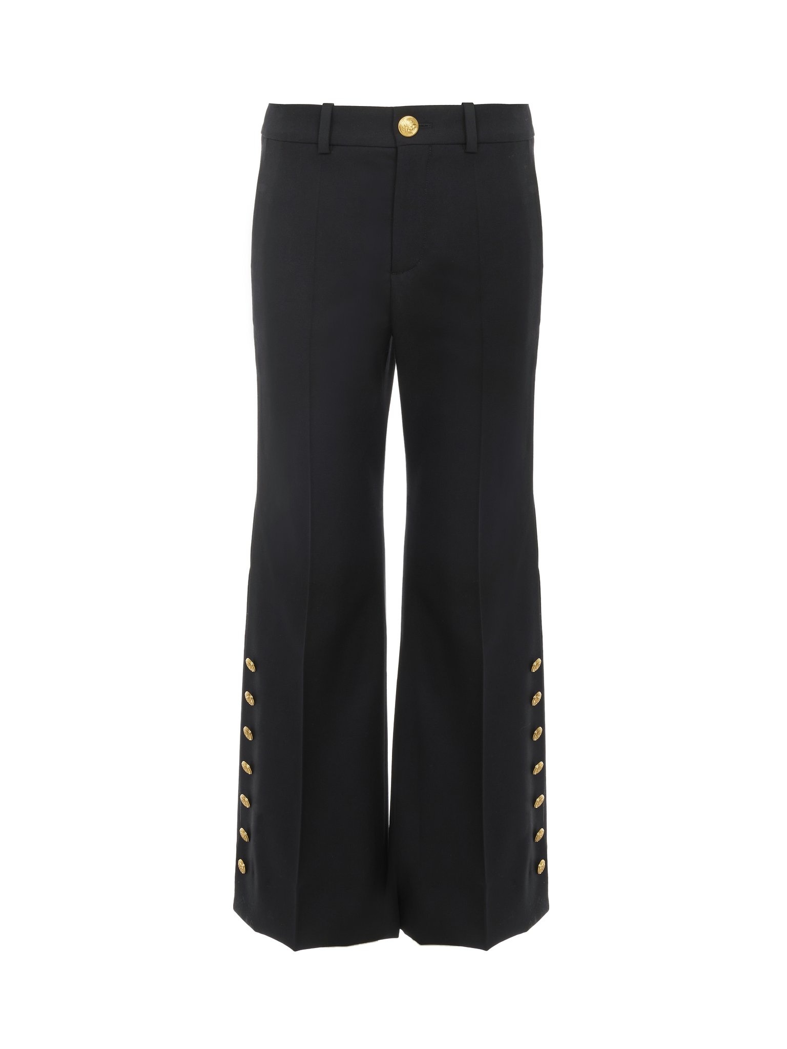 CROPPED PANTS IN WOOL GRAIN DE POUDRE - 1