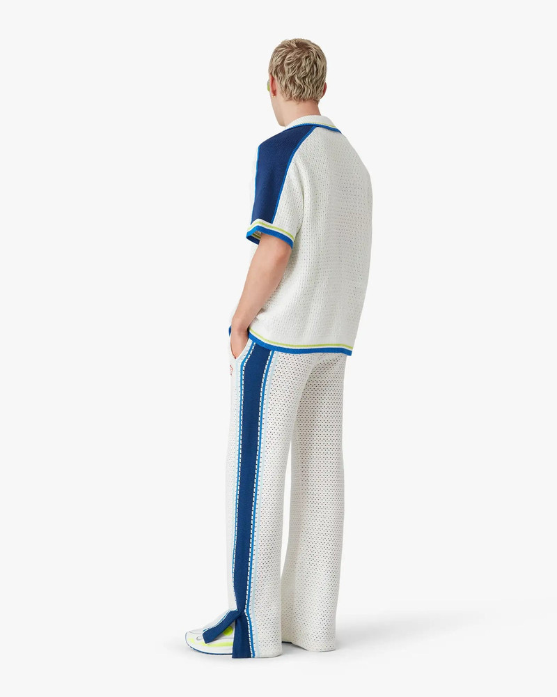 White & Blue Striped Mesh Track Pants | Casablanca Paris 3