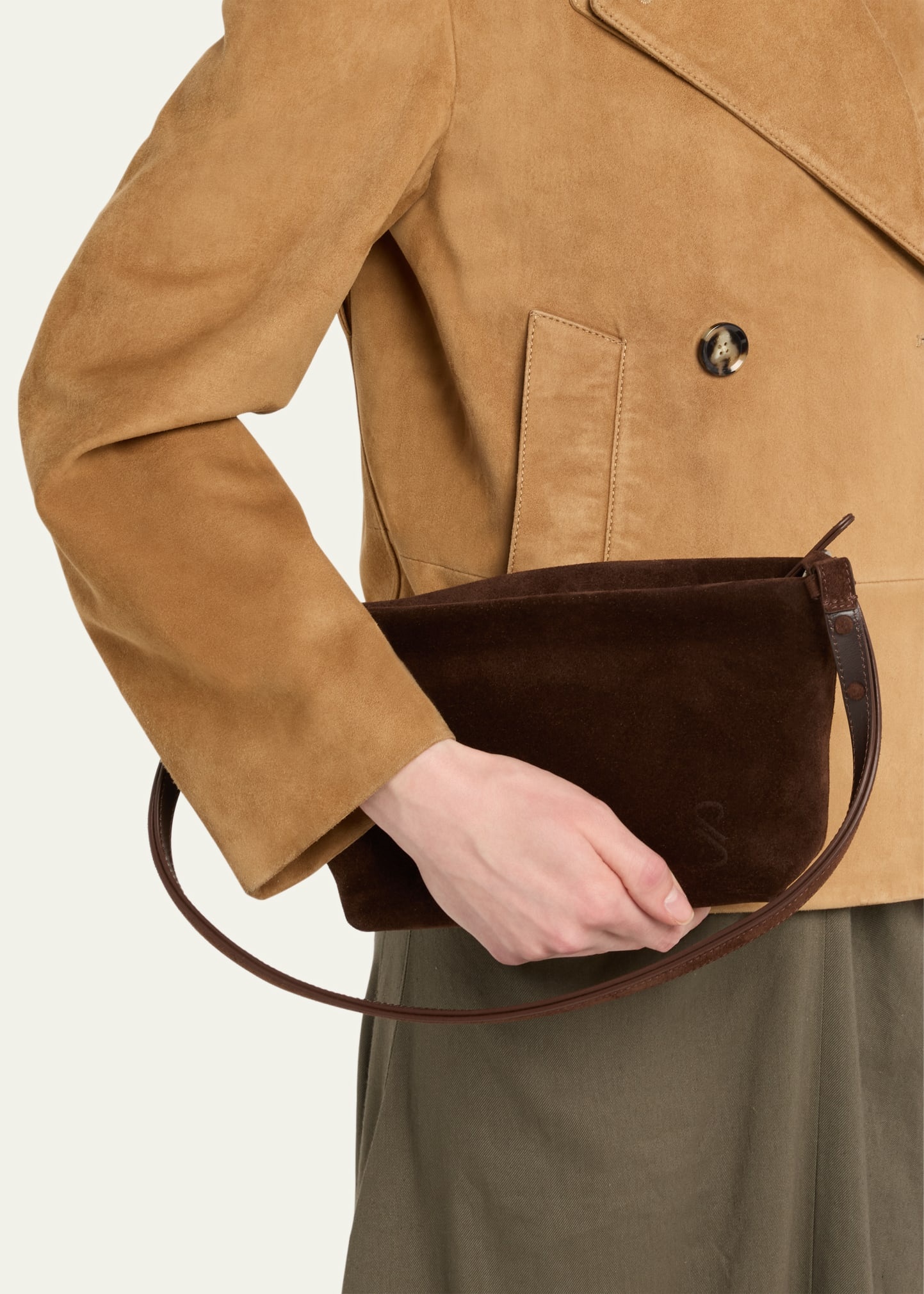 Bond Zip Suede Shoulder Bag - 2