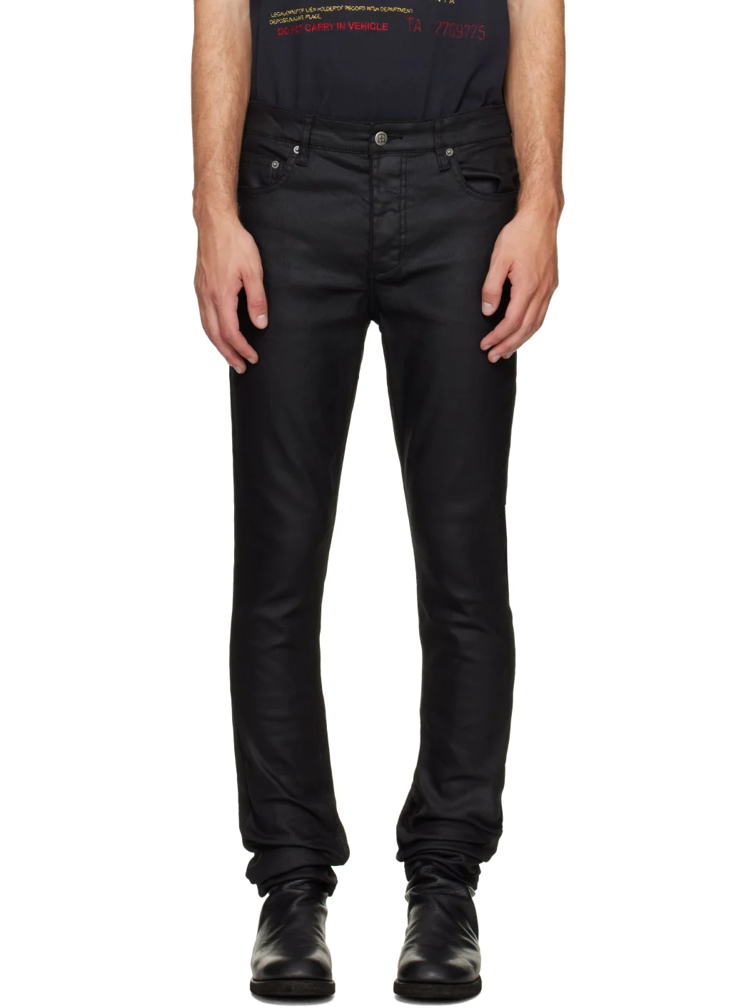 Black Chitch Wax Jeans - 1