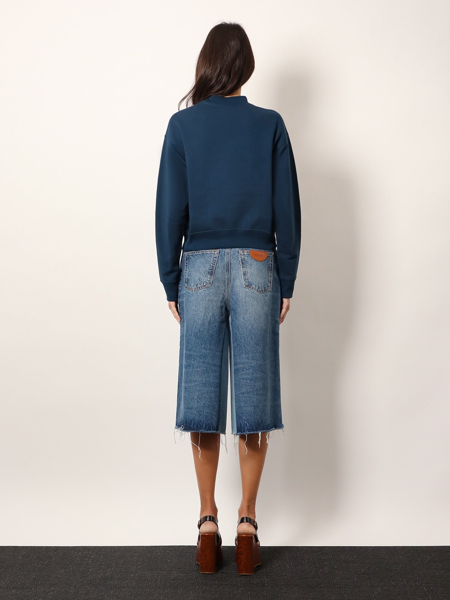 CHLOE' - Cotton sweatshirt with lettering logo - 4