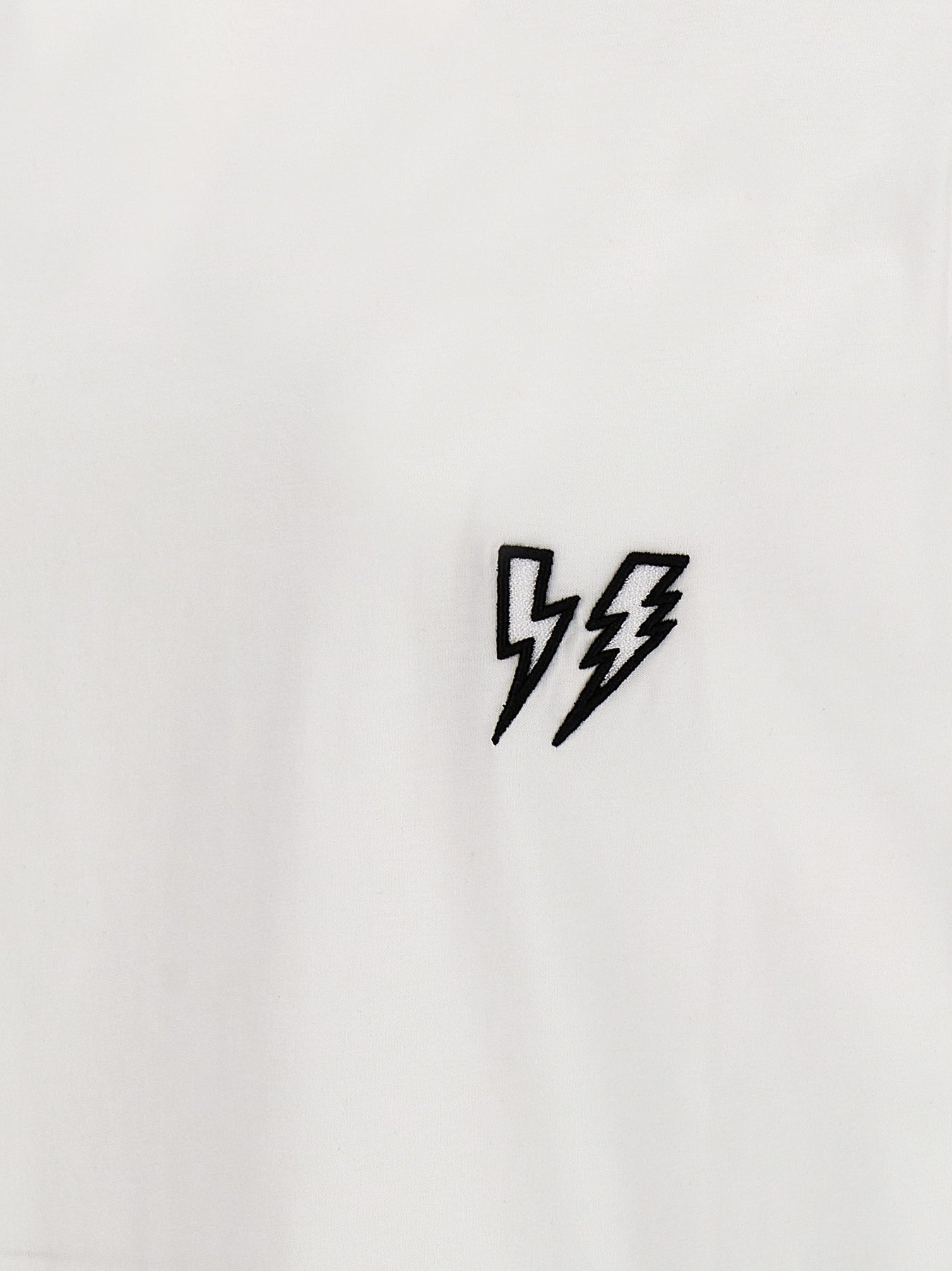 Logo Embroidery T-Shirt White/Black - 4