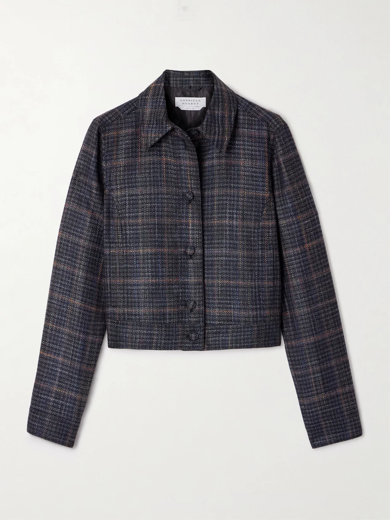 Thereza Prince Of Wales Checked Wool And Silk-blend Jacket - 1