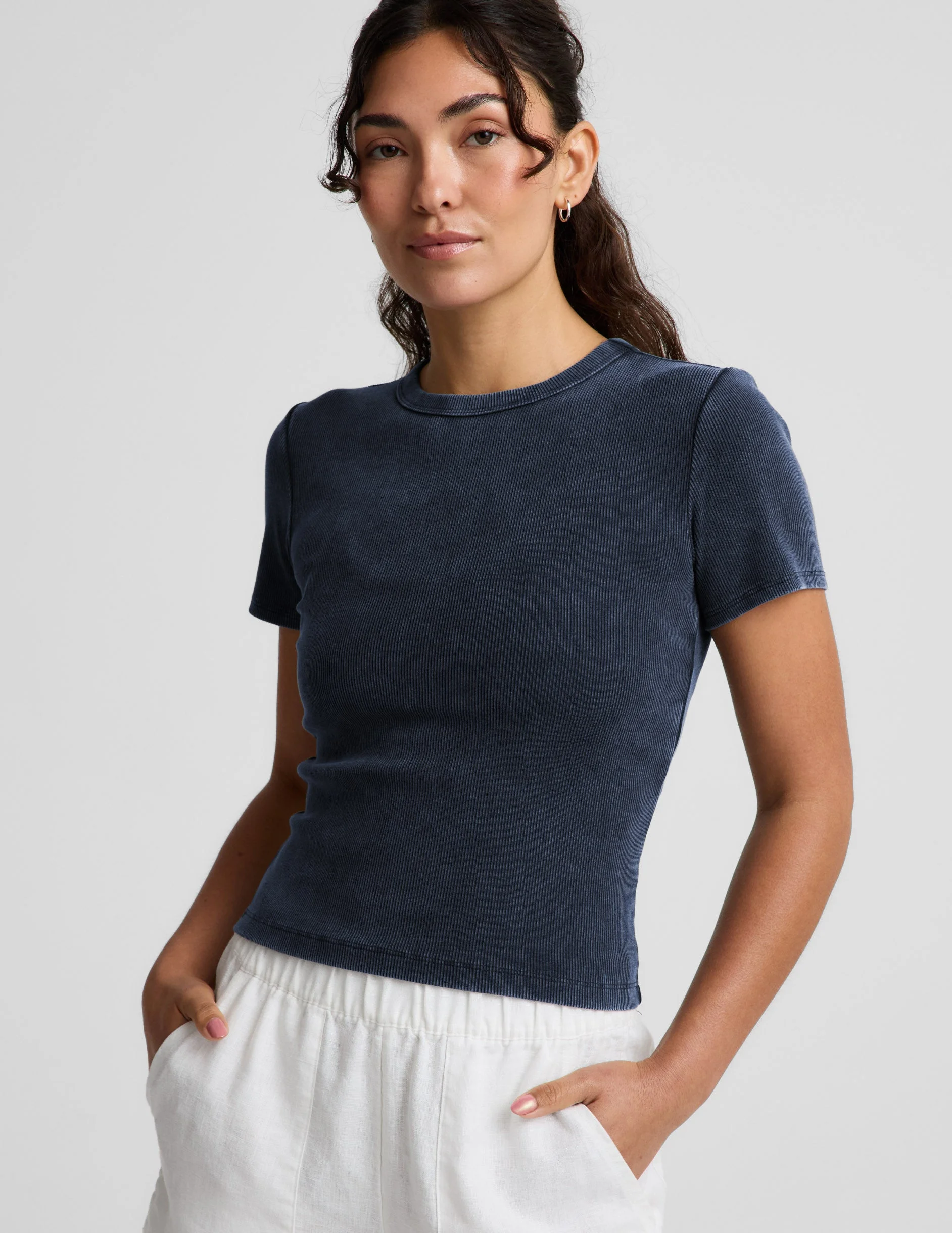 On Repeat Rib Baby Tee - 1