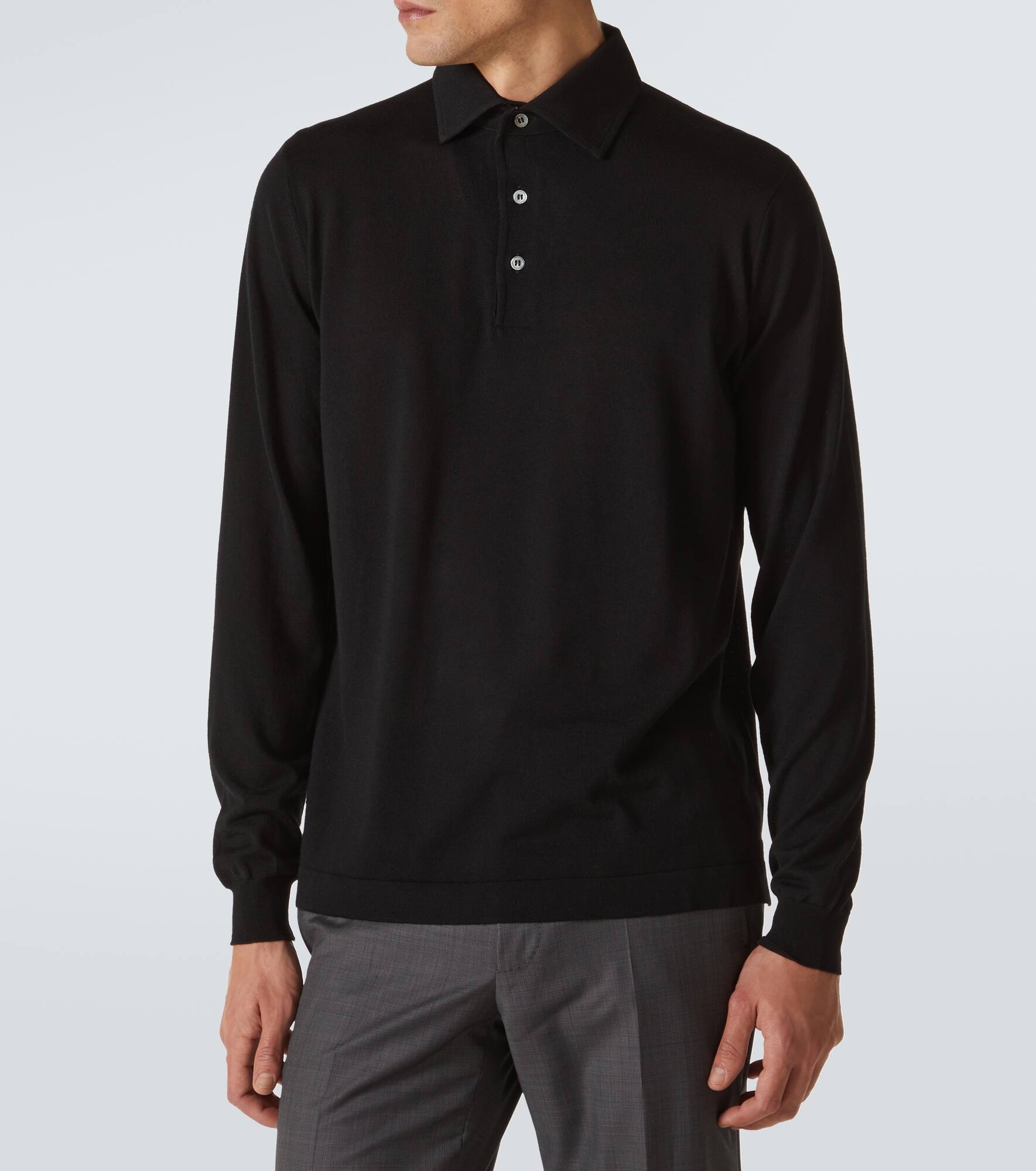 Wool polo sweater - 3
