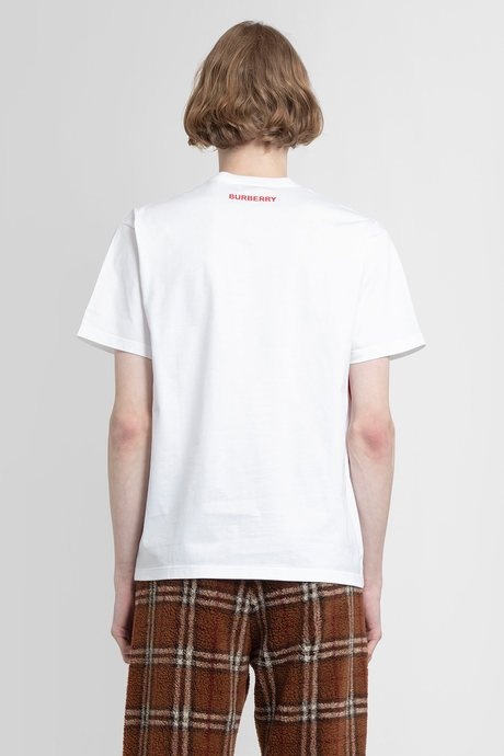 Burberry men's white graphic cotton oversized t - 3