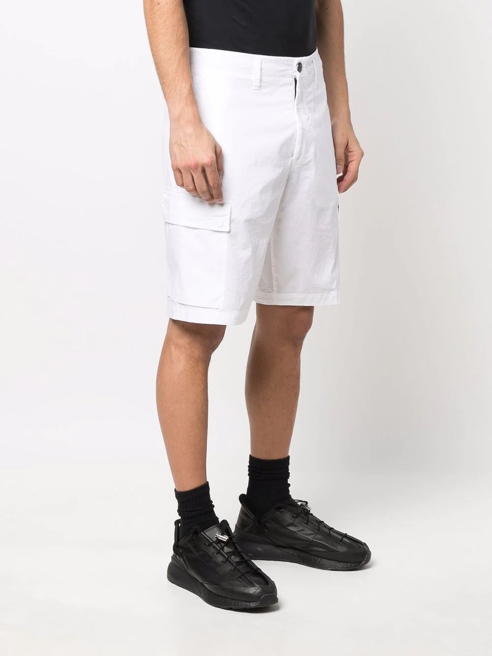 logo-patch cargo shorts - 3