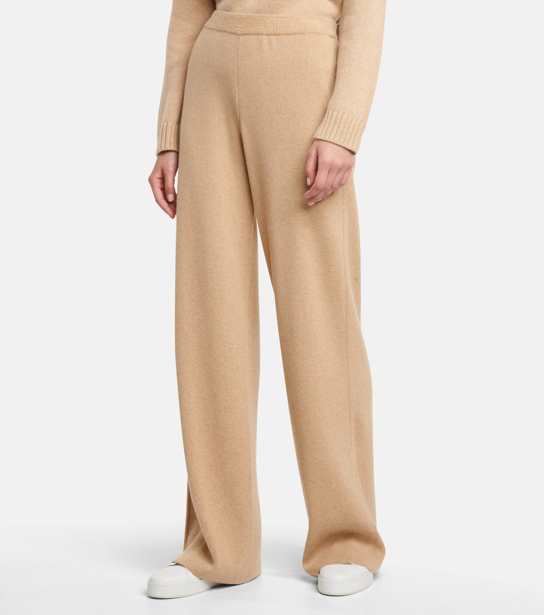 Lexington wide-leg cashmere knit pants - 5