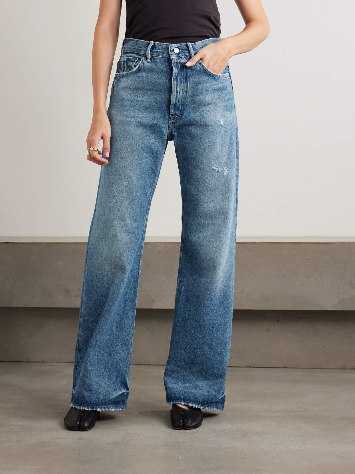 2021 High-rise Wide-leg Organic Jeans - 4