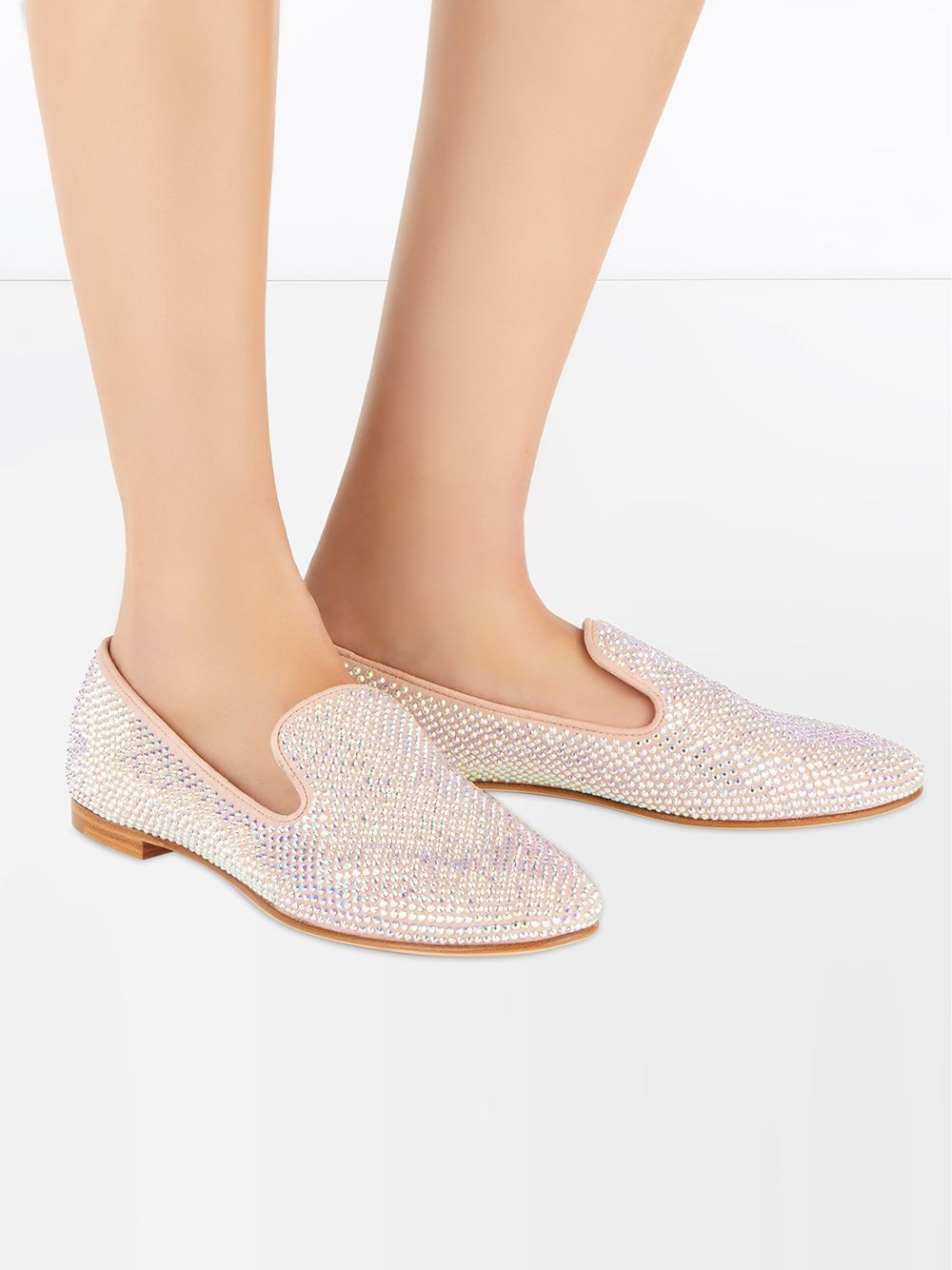 Lindy crystal embellished loafers - 5