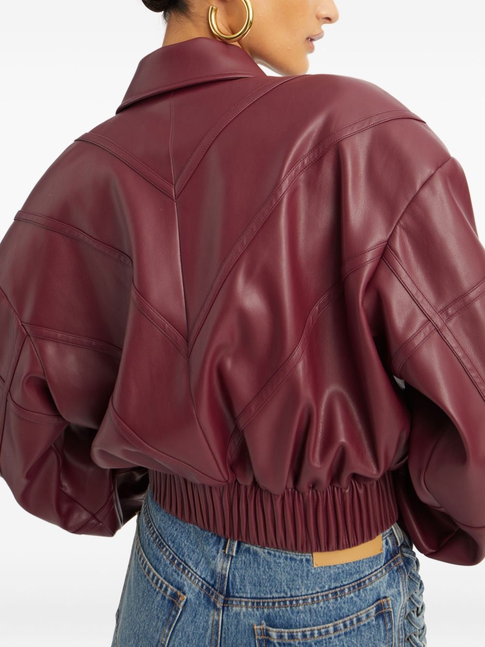 quilted panel bomber jacket - 4