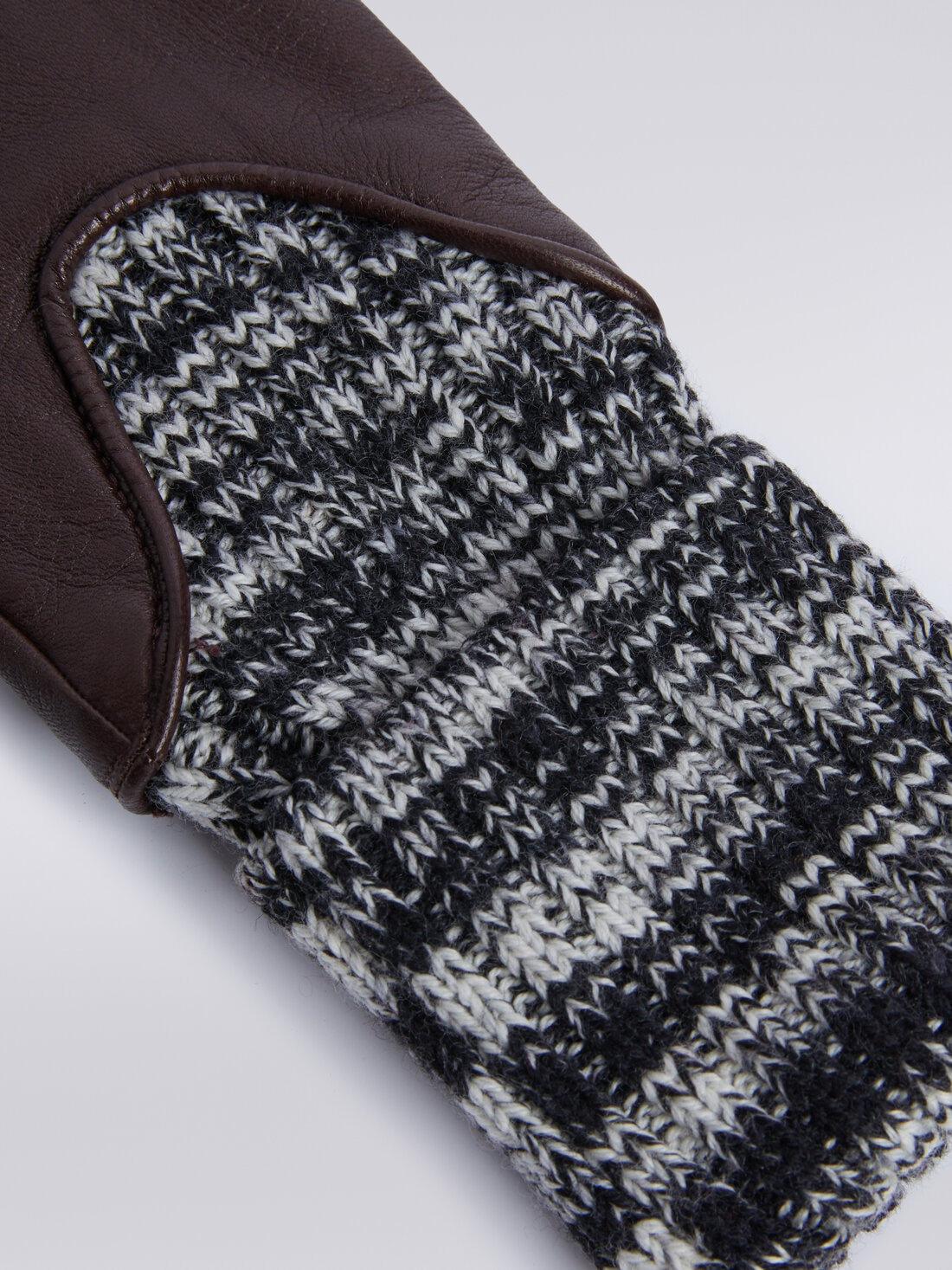 Leather and wool gloves - 3
