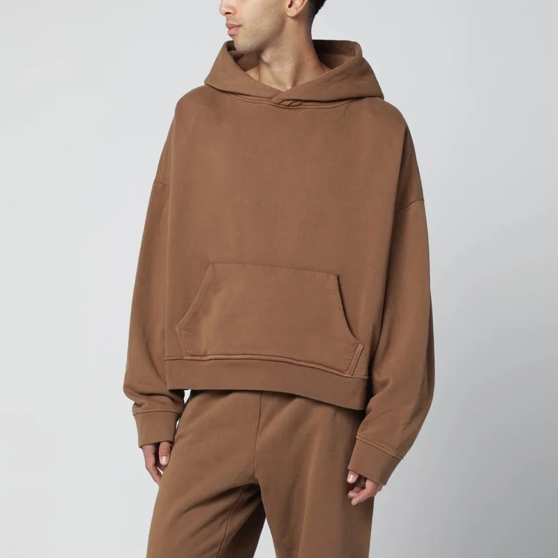 Brown hooded sweatshirt - 1