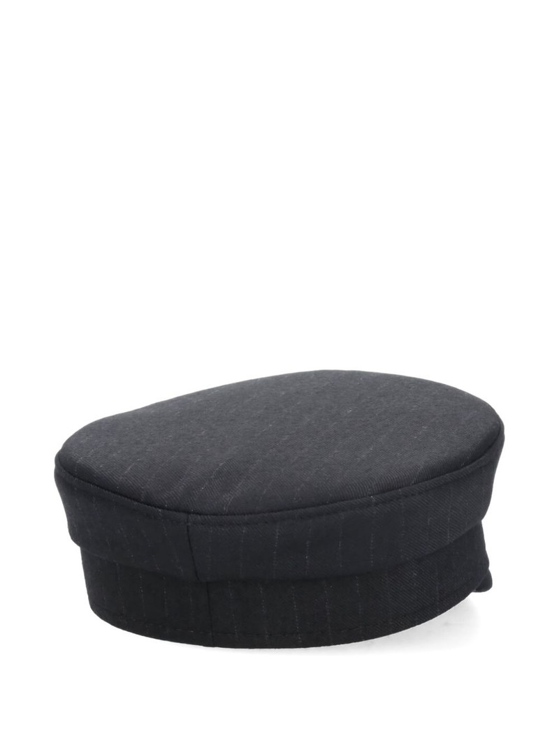 RUSLAN BAGINSKIY embroidered pinstriped sailor cap outlook