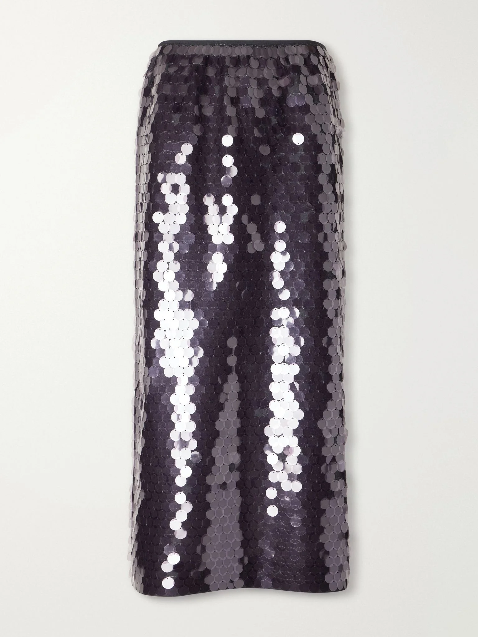 Sequined organza midi skirt Violet - 1