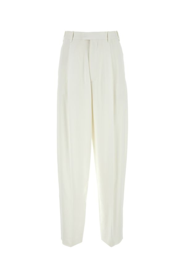 White stretch viscose pant - 1