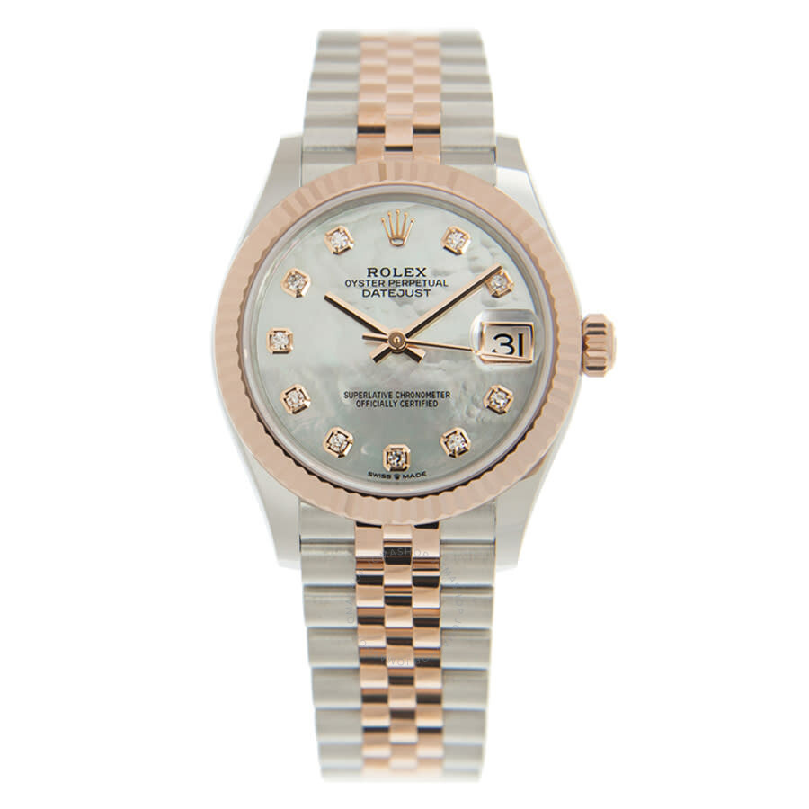 Rolex Datejust 31 Mother of Pearl Diamond Dial Automatic Ladies Steel and 18kt Everose Gold Jubilee  - 3