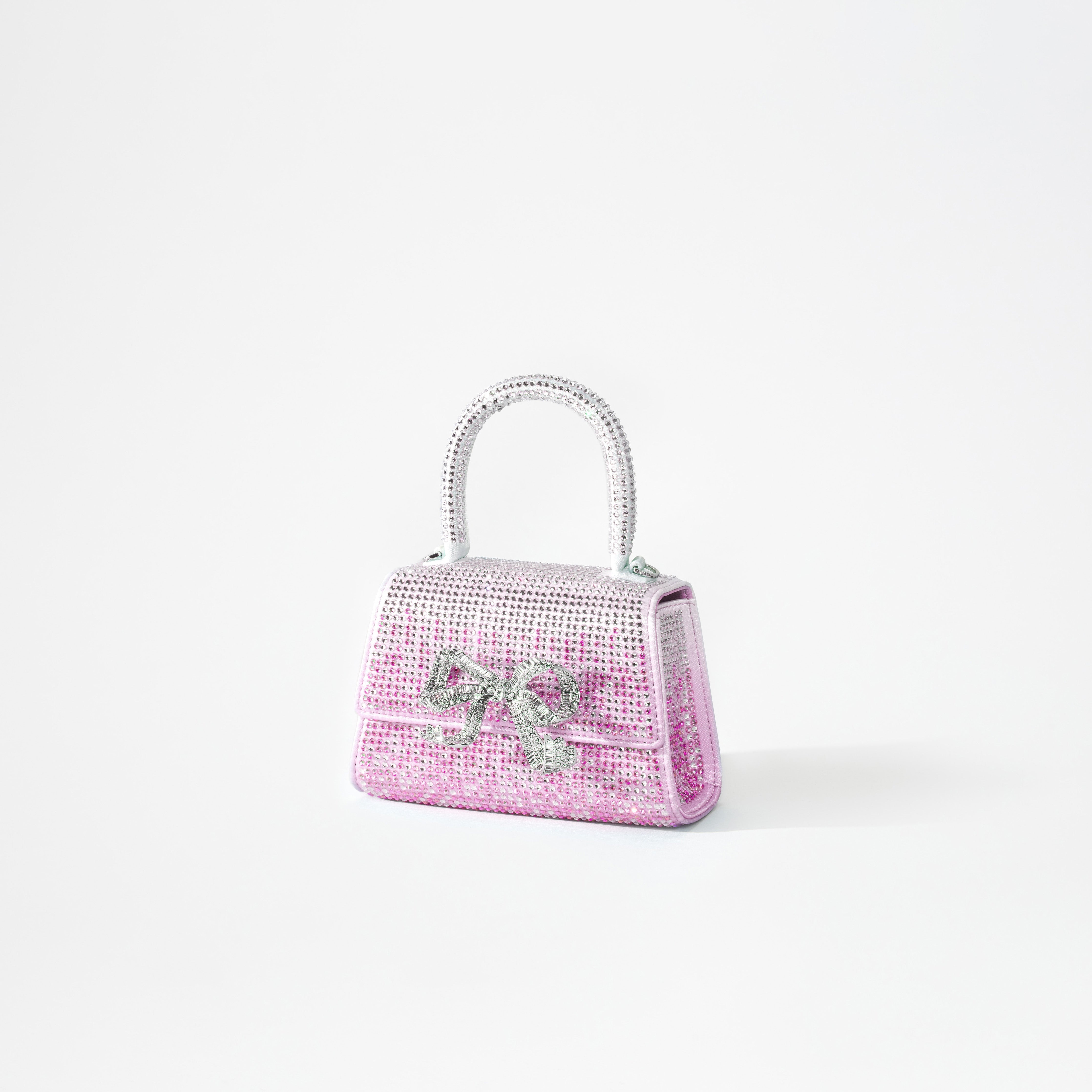 Pink Ombre Rhinestone Bow Micro Bag - 2