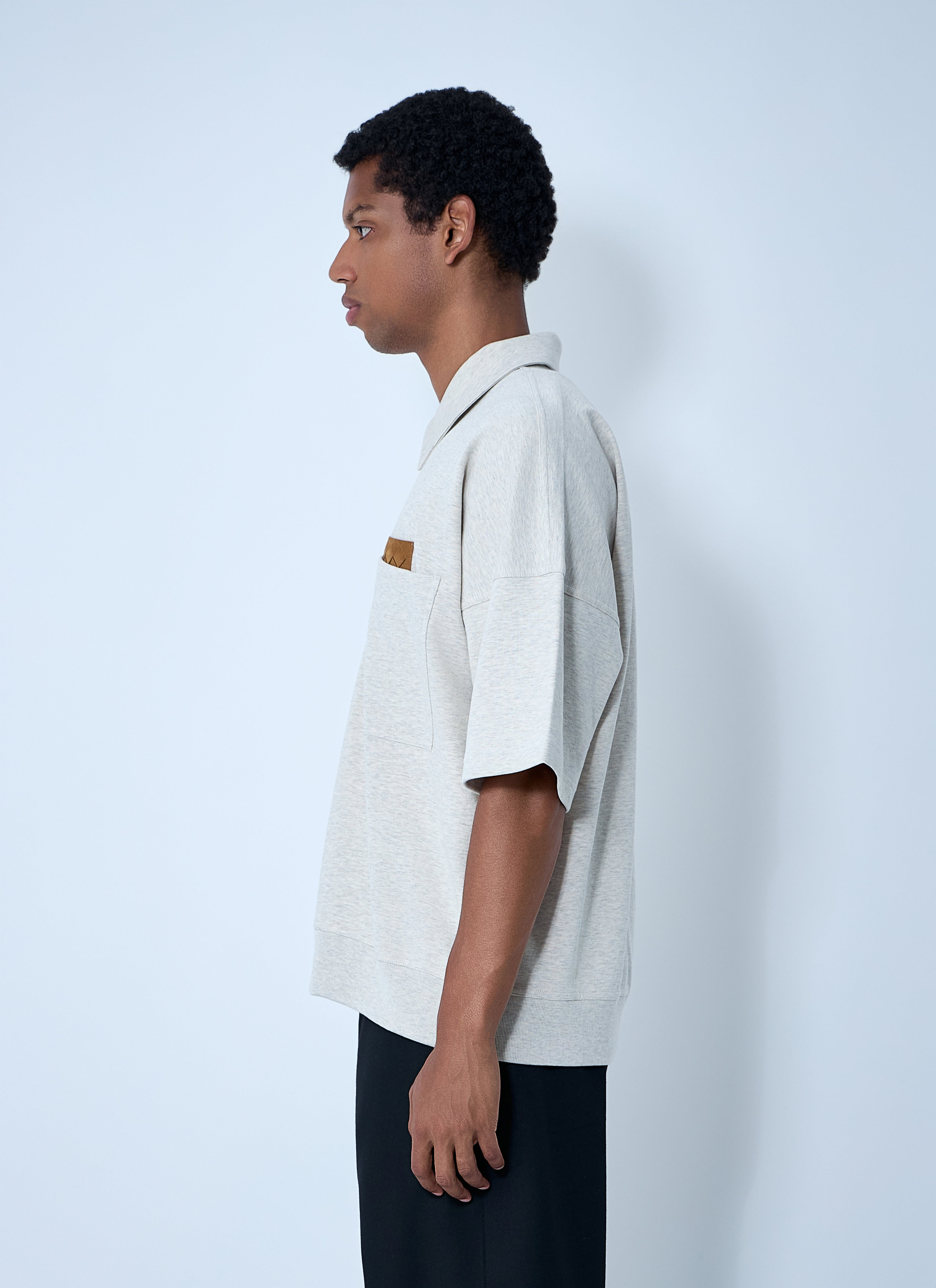Bottega Veneta Men Double Cotton Melange Polo - 3