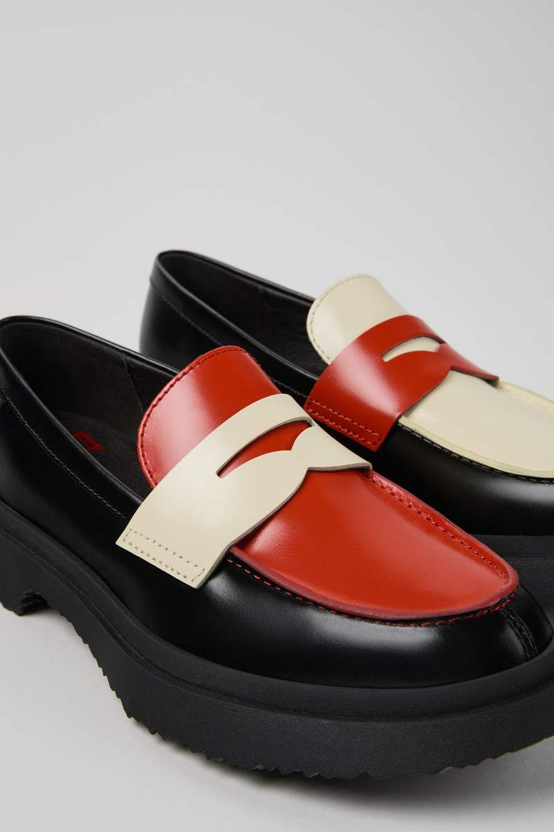 Multicolor Leather Moccasin/Ballerina for Women. 2