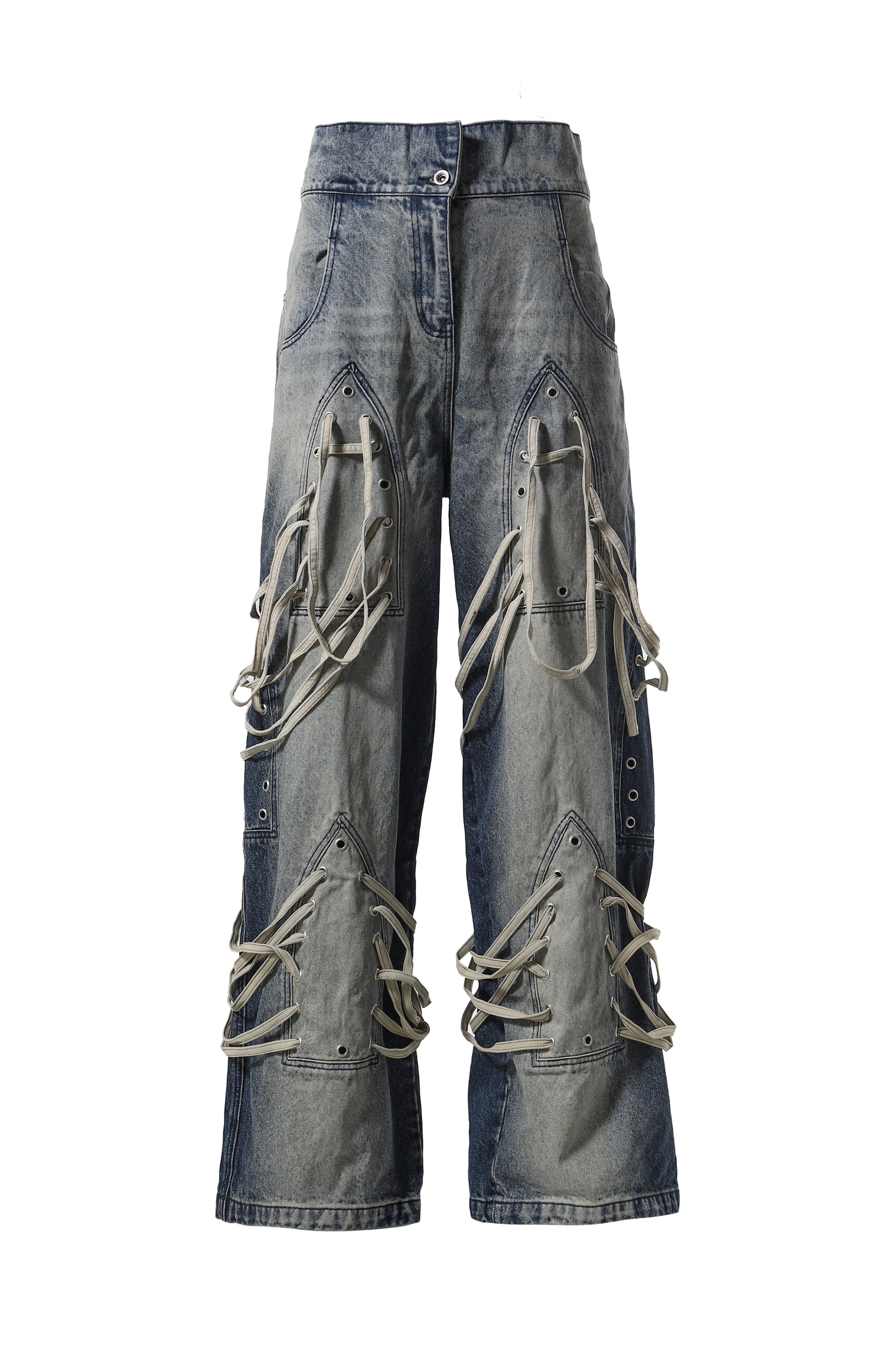 LACED STAINED GLASS FOLD DENIM / INDIGO - 1