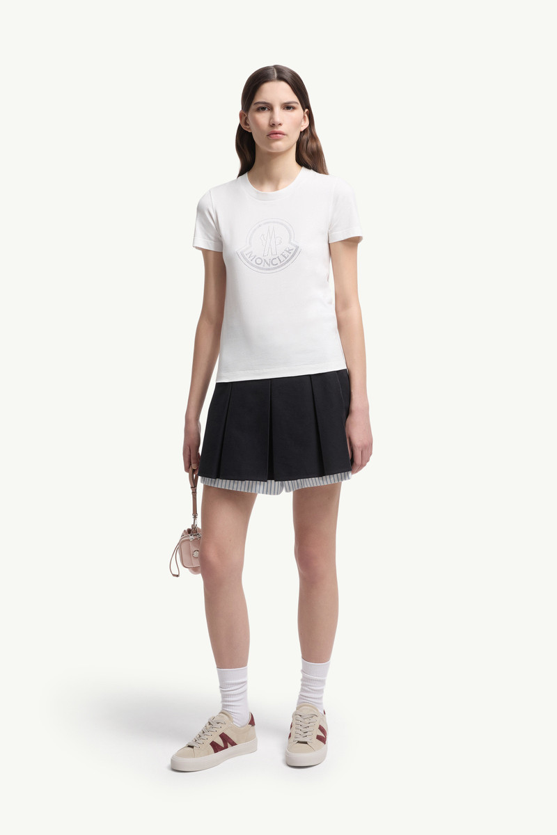 Moncler Crystal Logo Cotton T-Shirt outlook
