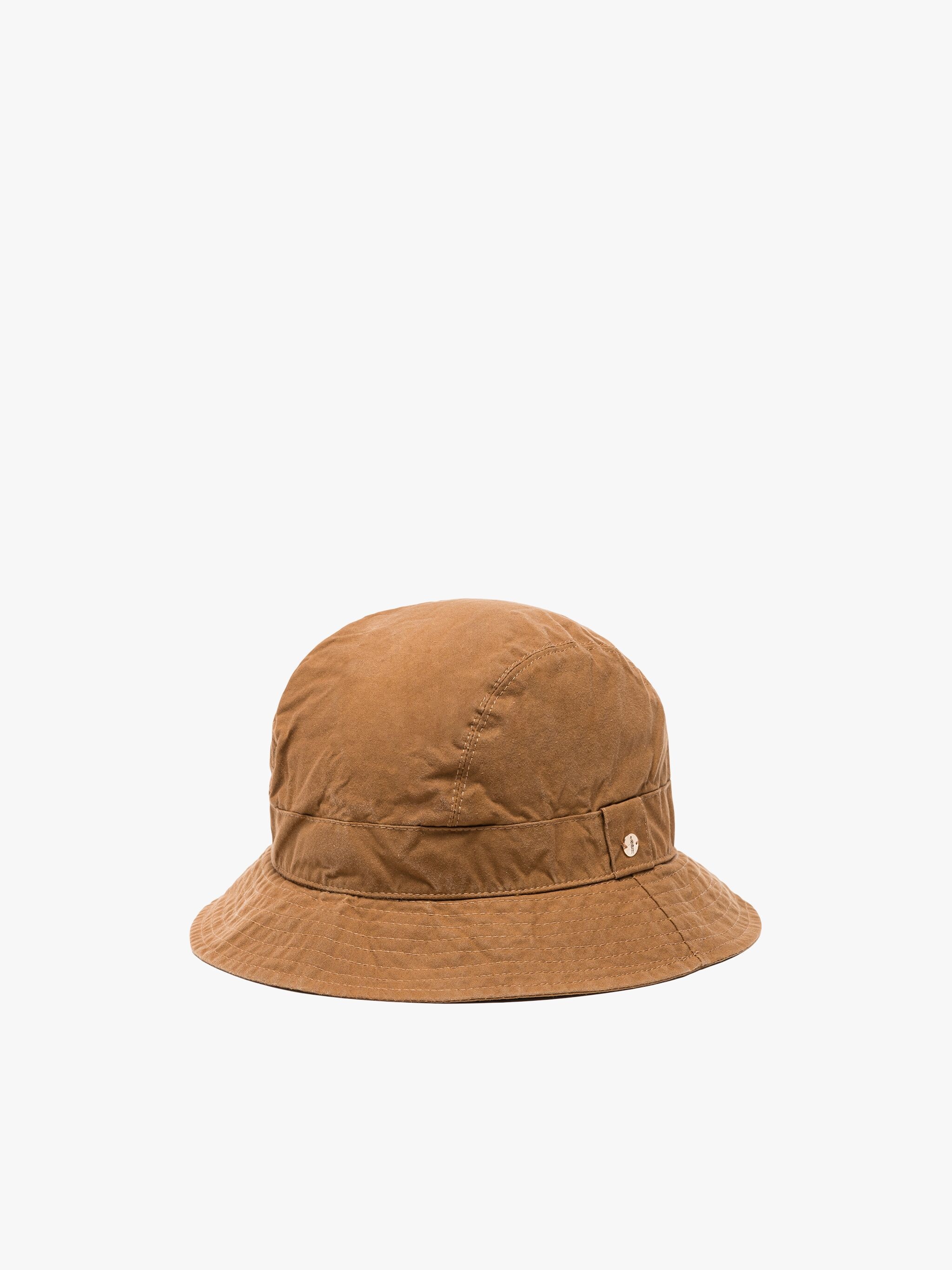 RAINIE BROWN WAXED COTTON BUCKET HAT - 1