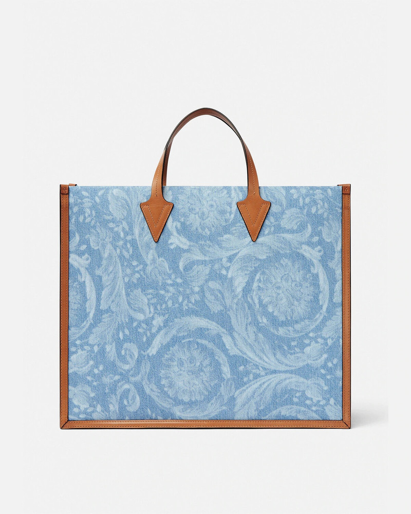 Versace Allover Denim Tote Bag 3