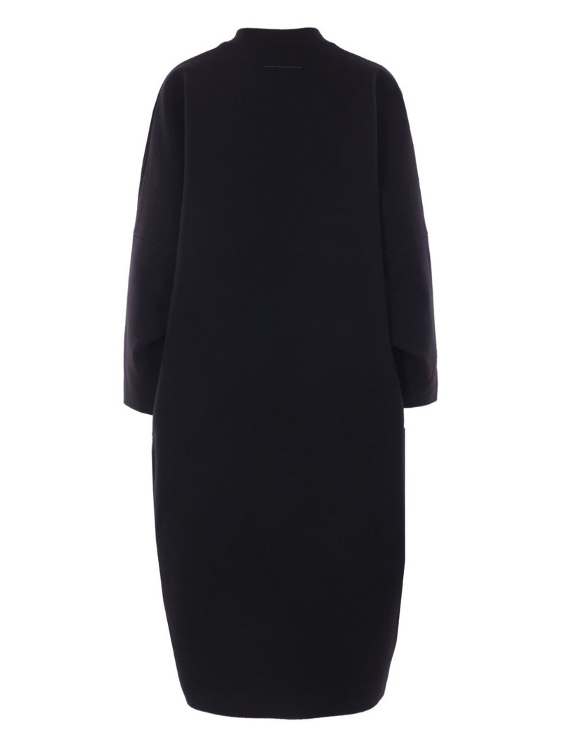 MM6 Maison Margiela long-sleeve virgin-wool-blend coat outlook