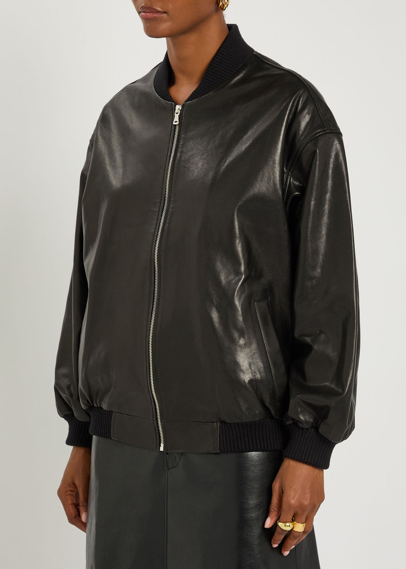 NOUR HAMMOUR Nour Hammour Marley Leather Bomber Jacket outlook