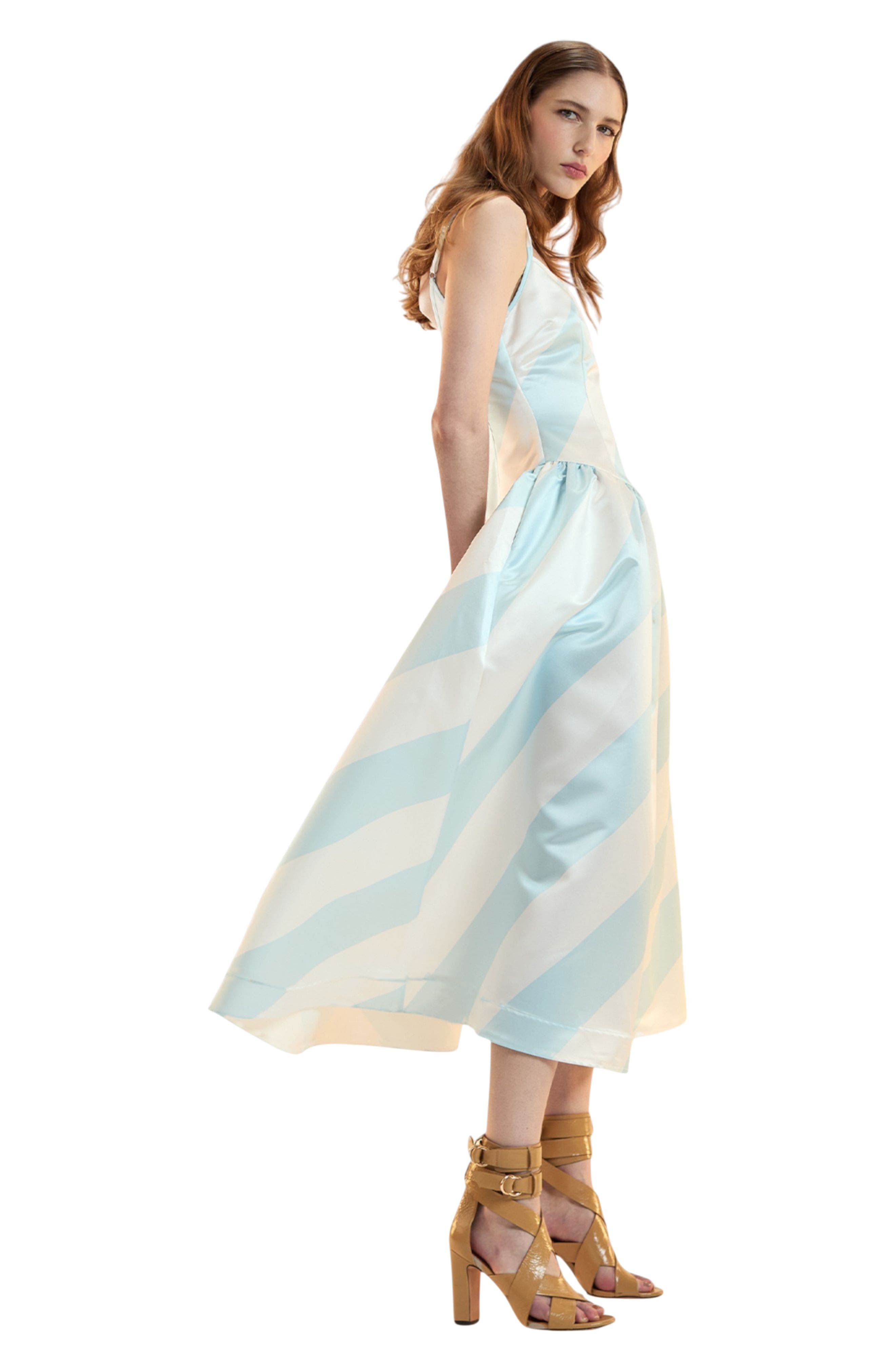 Cynthia Rowley The Genevive Silk Dress in Blue White at Nordstrom - 2