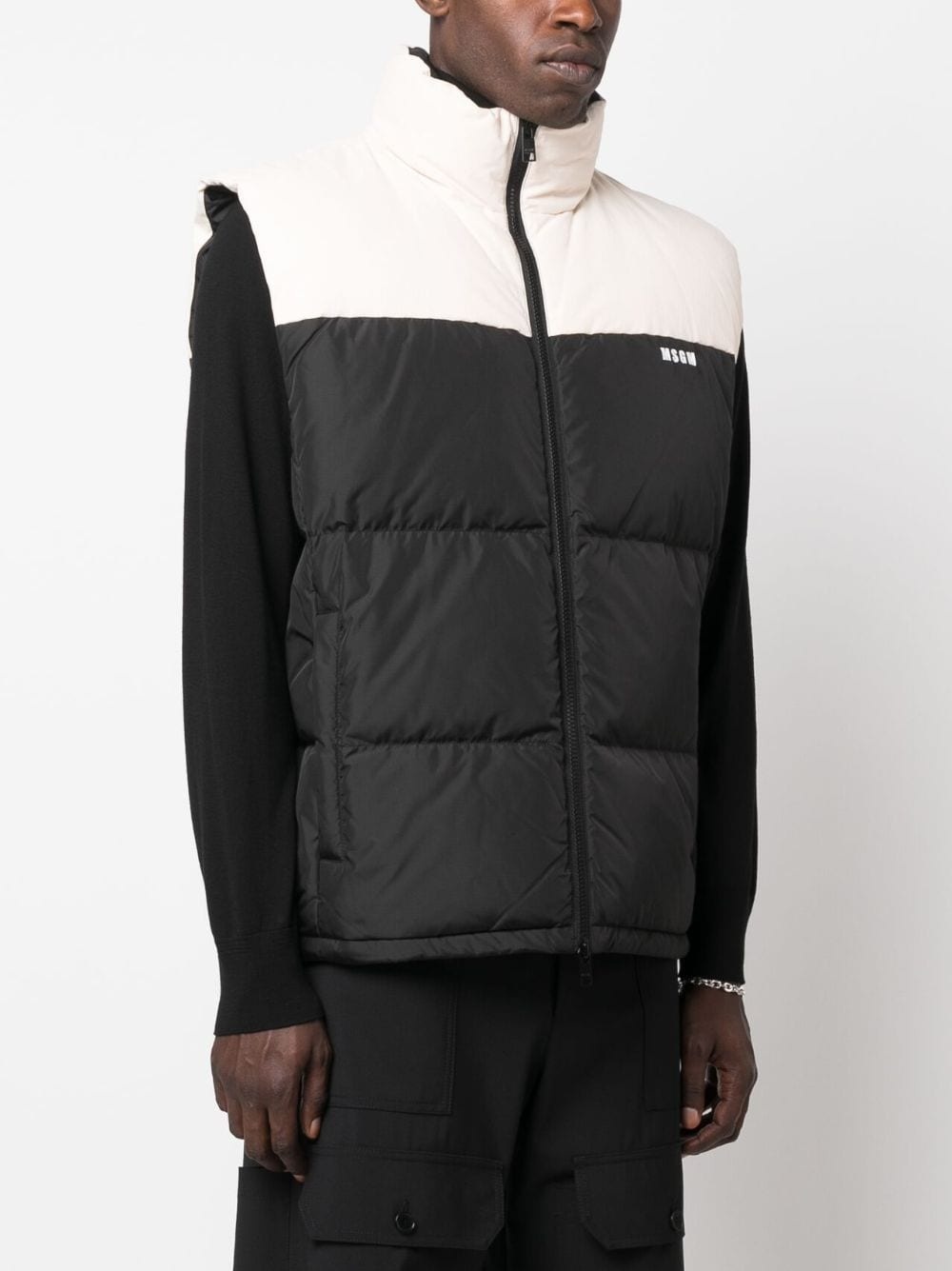 high-neck padded gilet - 3